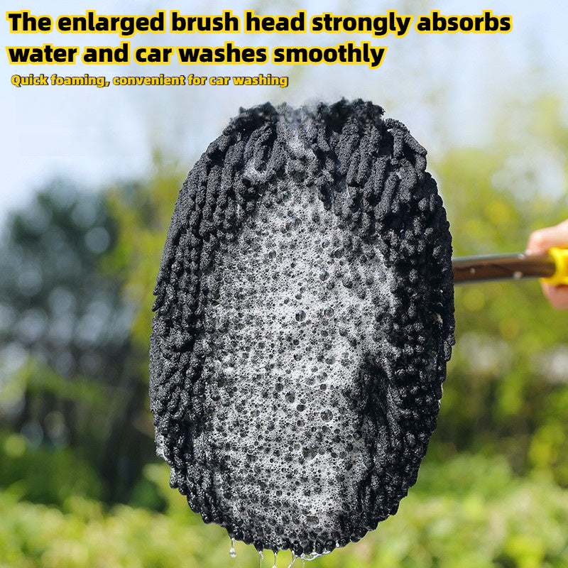 Aluminum Telescopic Car Wash Brush with Microfiber Chenille Head and Adjustable Handle
