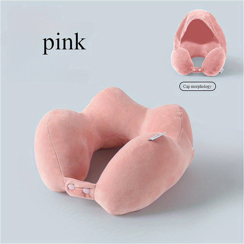 Ergonomic U-Shaped Neck Support Pillow Medium Firm Portable for Travel Office Car