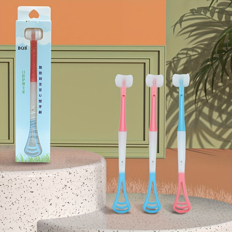 U-shakl silikon tish cho'tkasi oziq-ovqat sifatli yumshoq bosh sayohat uchun stomatologik parvarish