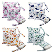 3-Pack Waterproof Diaper Bags for Beach Pool Gym Yoga Daycare with Dual Zippered Pockets