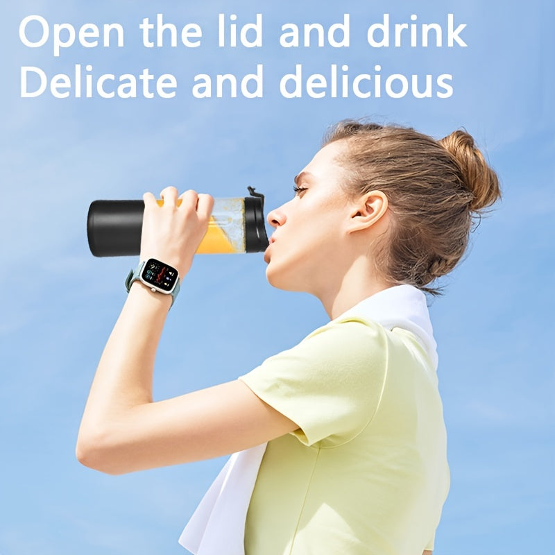 Vaso exprimidor personal portátil de 0.5L-1L recargable por USB con vaso Tritan desmontable y 6 cuchillas