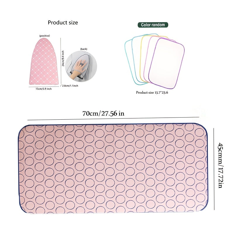 Alfombrilla protectora de tela para planchar con recubrimiento de silicona y malla resistente al calor
