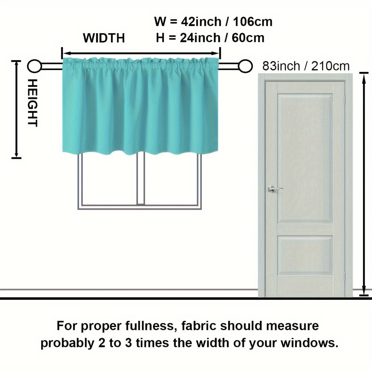 Blackout Heat Insulation Curtain Rod for Kitchen Living Room Bedroom Home Decor