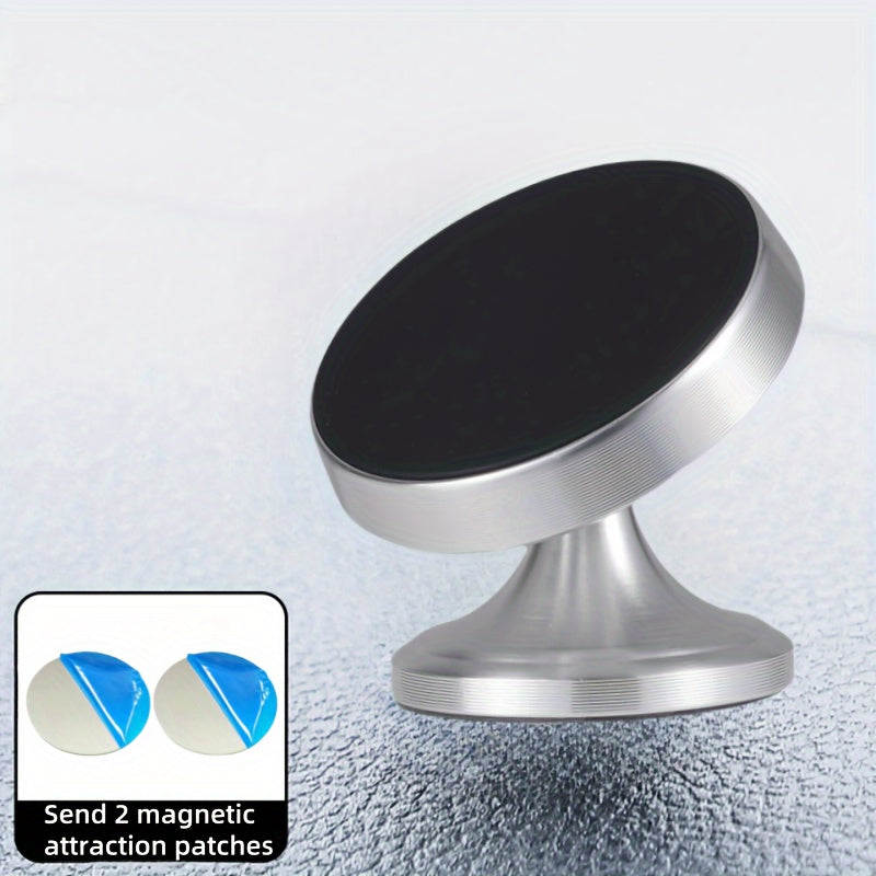 Soporte para teléfono de coche magnético giratorio de aluminio universal de 360° con base ajustable
