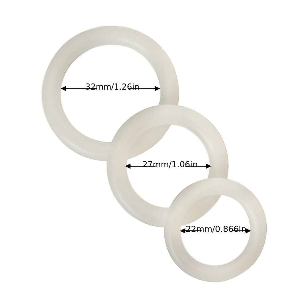 Men Soft Silicone Cock Ring Set for Couples, Adjustable, Sex Toy