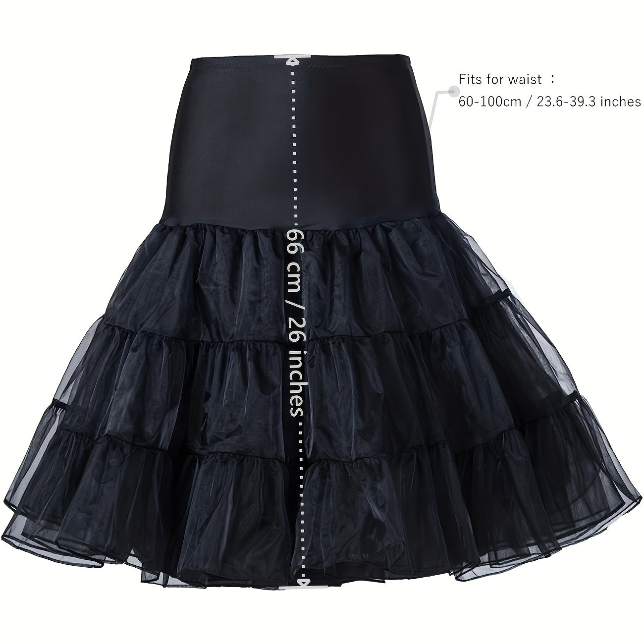 Vintage 1950s Style Solid Color A-Line Petticoat Crinoline for Wedding Bridal Wear