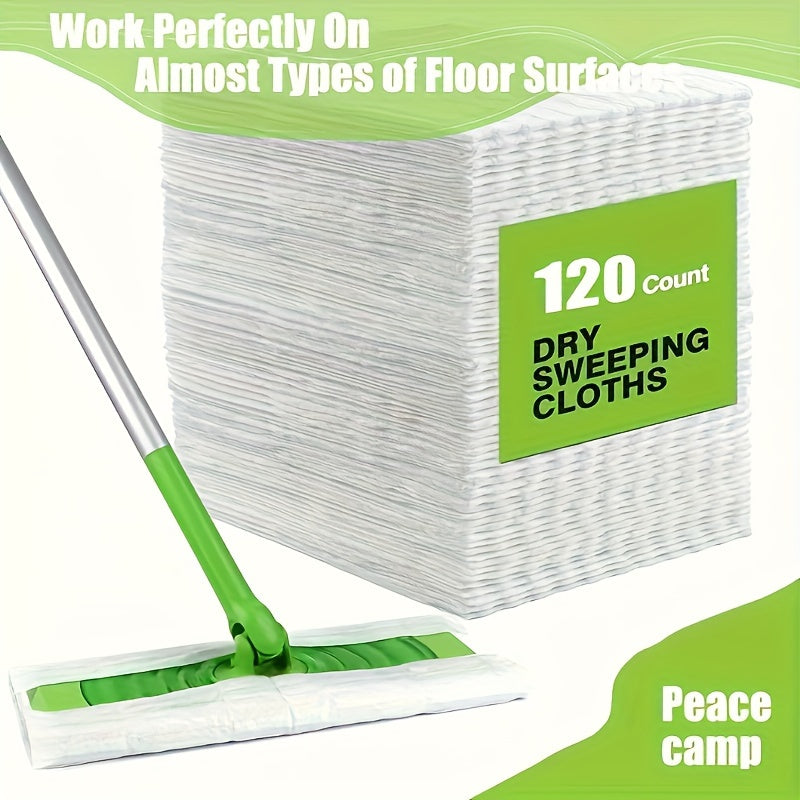 Pack of 30 Polyester Non-Woven Disposable Mop Pads for Dust Removal and Cleaning