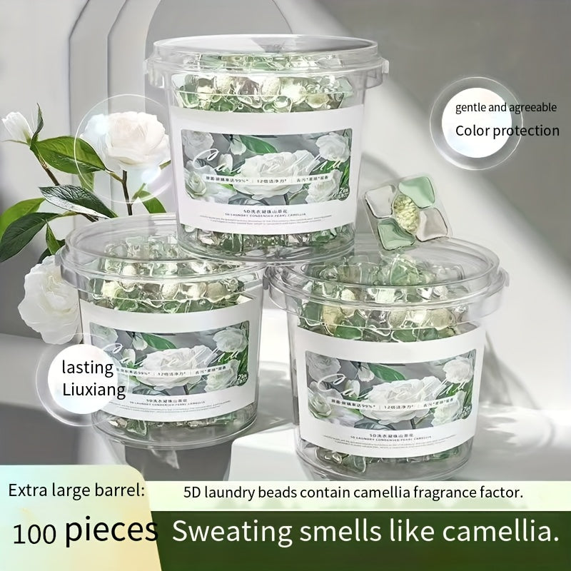 Camellia Blossom kir yuvish uchun tabletkalar 100 ta, konsentrlangan, tez eriydigan, PET