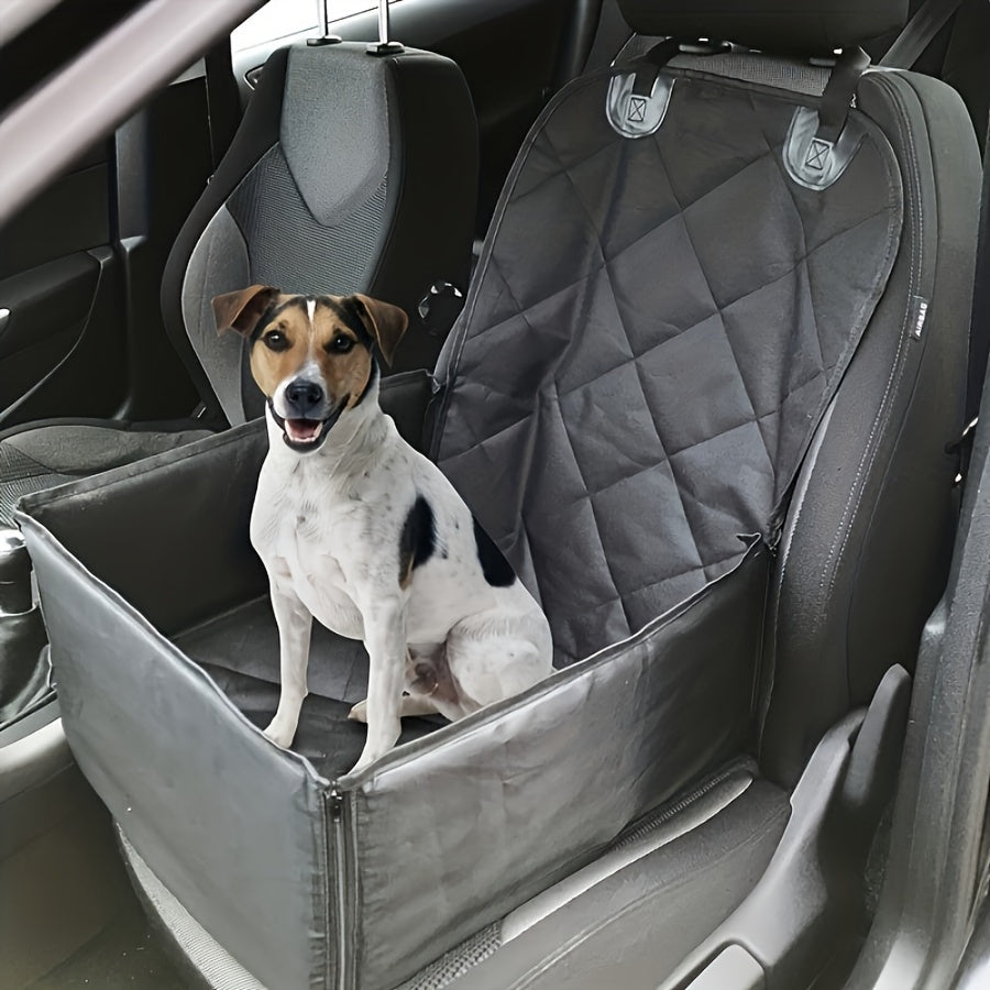 Waterproof Dog Car Seat Cover Quilted Non-Slip with Seat Belt Tether for Cars Trucks SUVs