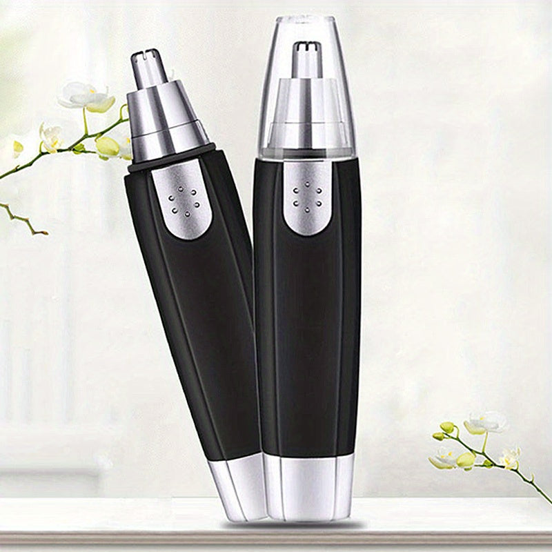 Men Women Electric Ear Nose Hair Trimmer 2-in-1 Battery Powered Interchangeable Heads