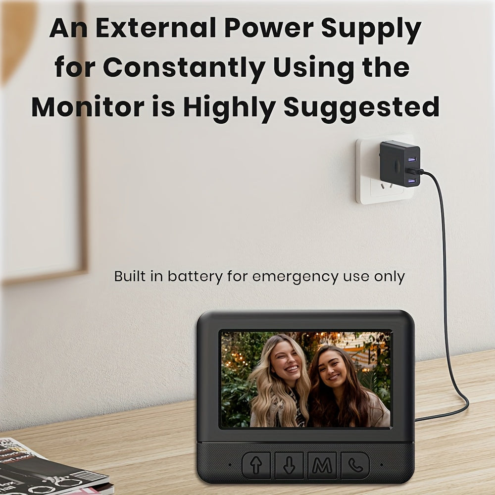 Sleek qora dizayni, HD tungi ko'rinish, ikki tomonlama audio, foto va video yozib olish, sensorli ekran va ilova orqali boshqarish, ovoz o'zgartirish funksiyasi va osonlik bilan ta'minlangan simsiz eshik qo'ng'irog'i kameras.