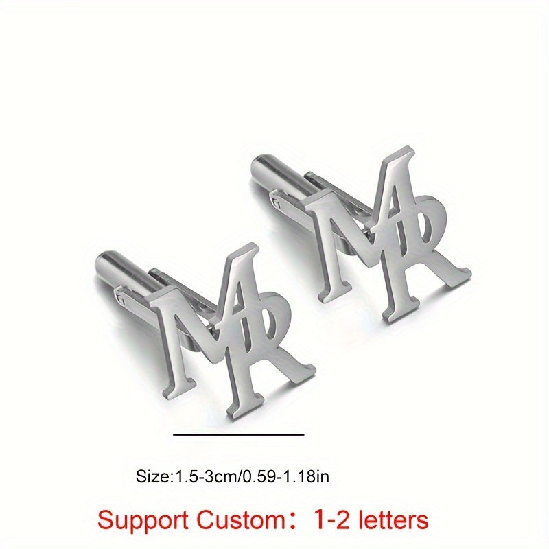 Мужские запонки из нержавеющей стали с буквой C для свадеб и подарков друзьям жениха