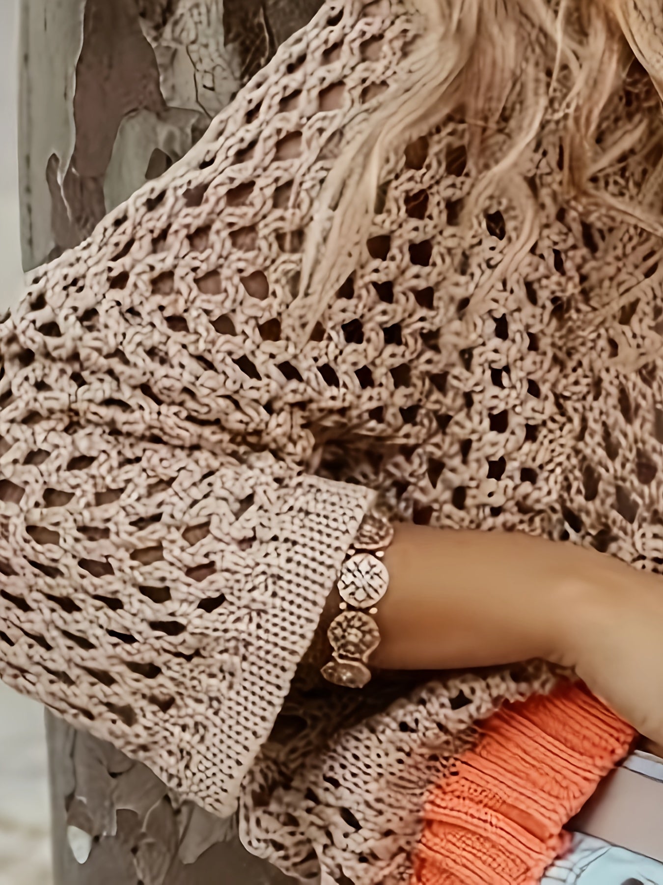 Plus-Size Women's Hooded Beach Sweater Spring Summer Elegant Lightweight