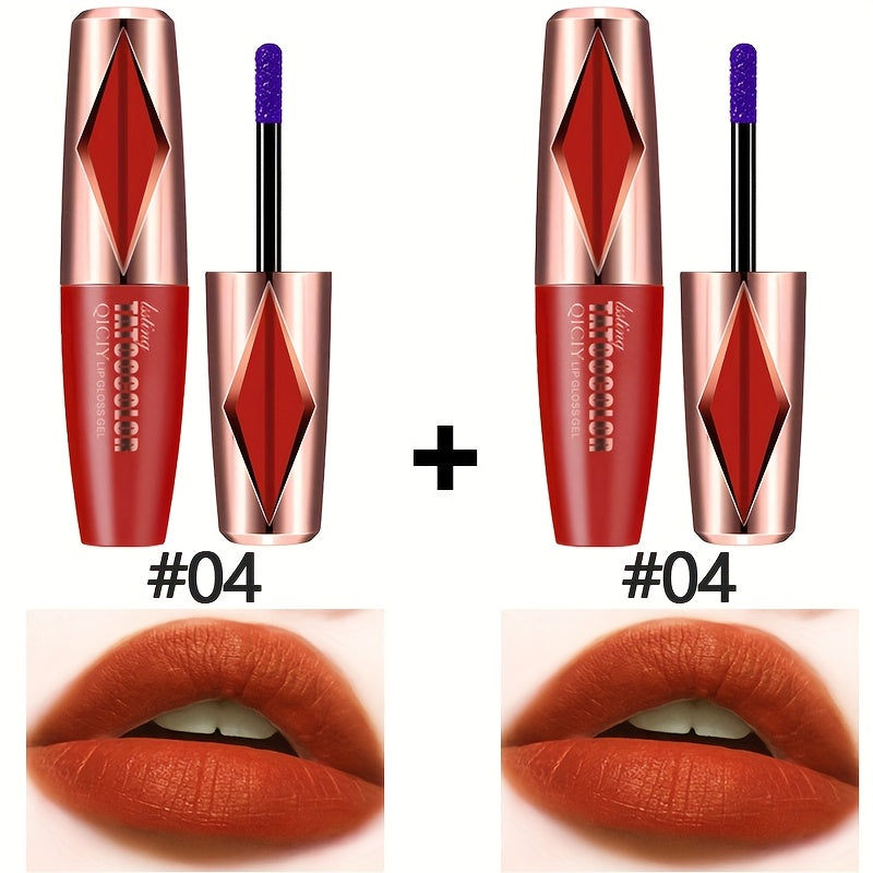 Brillo de labios de larga duración, resistente al agua, acabado natural, 5 colores para todo tipo de piel