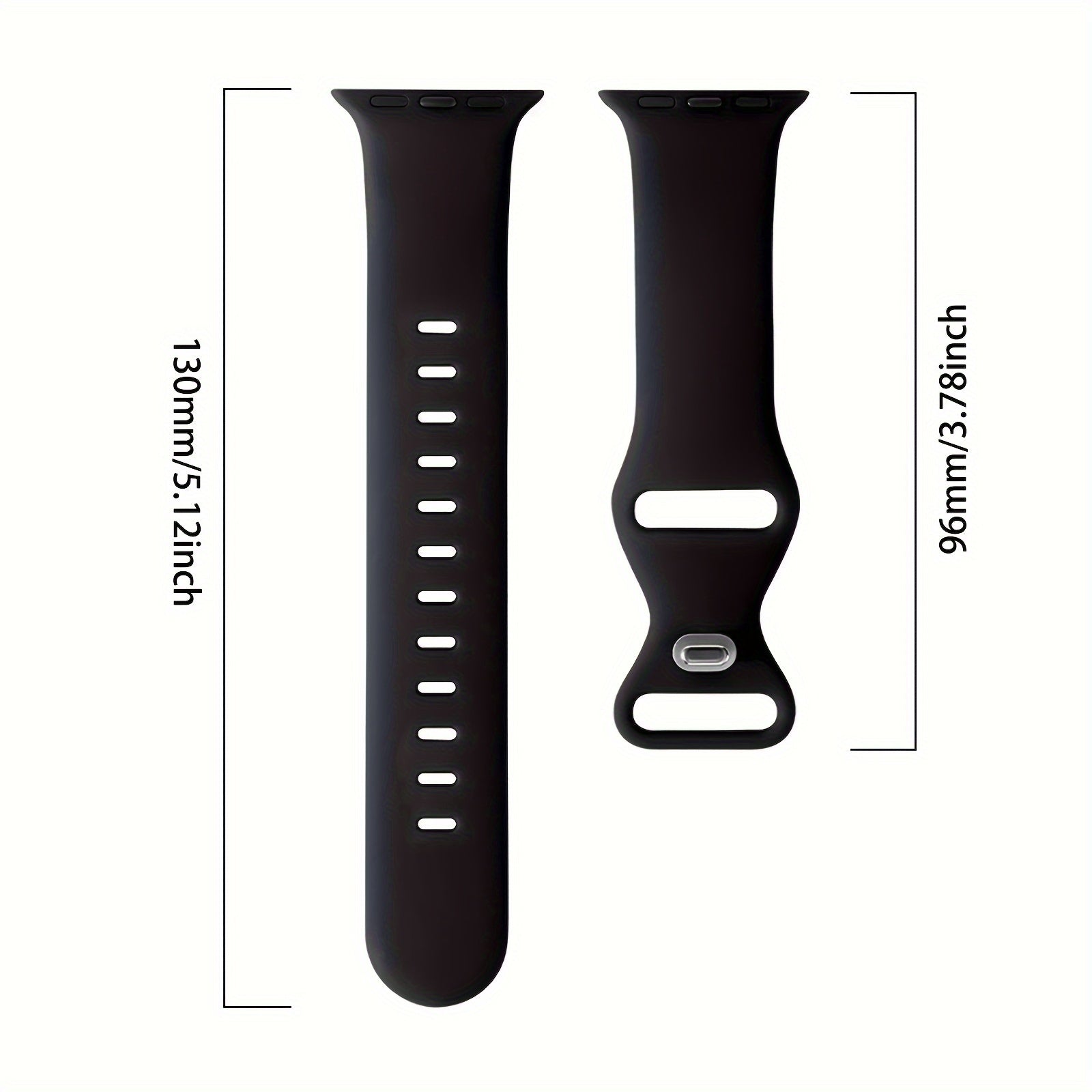 Силиконовый спортивный ремешок для Apple Watch в различных размерах для мужчин и женщин, водонепроницаемый и мягкий материал, совместим с несколькими сериями.