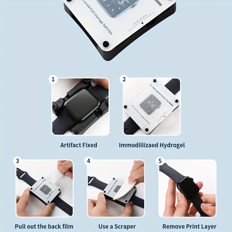 3Pcs Apple Watch Screen Protector Series 8 9 Ultra TPU Full Coverage Scratch-Resistant