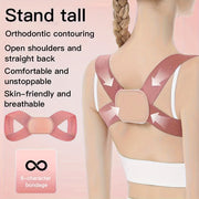 Women's Breathable Back Support Brace with Shoulder Corrector and Open Shoulder Design