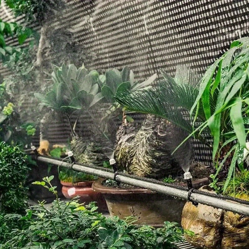 10-Meter Plastic Garden Irrigation System with 10 Adjustable Sprinklers for Lawn and Agriculture