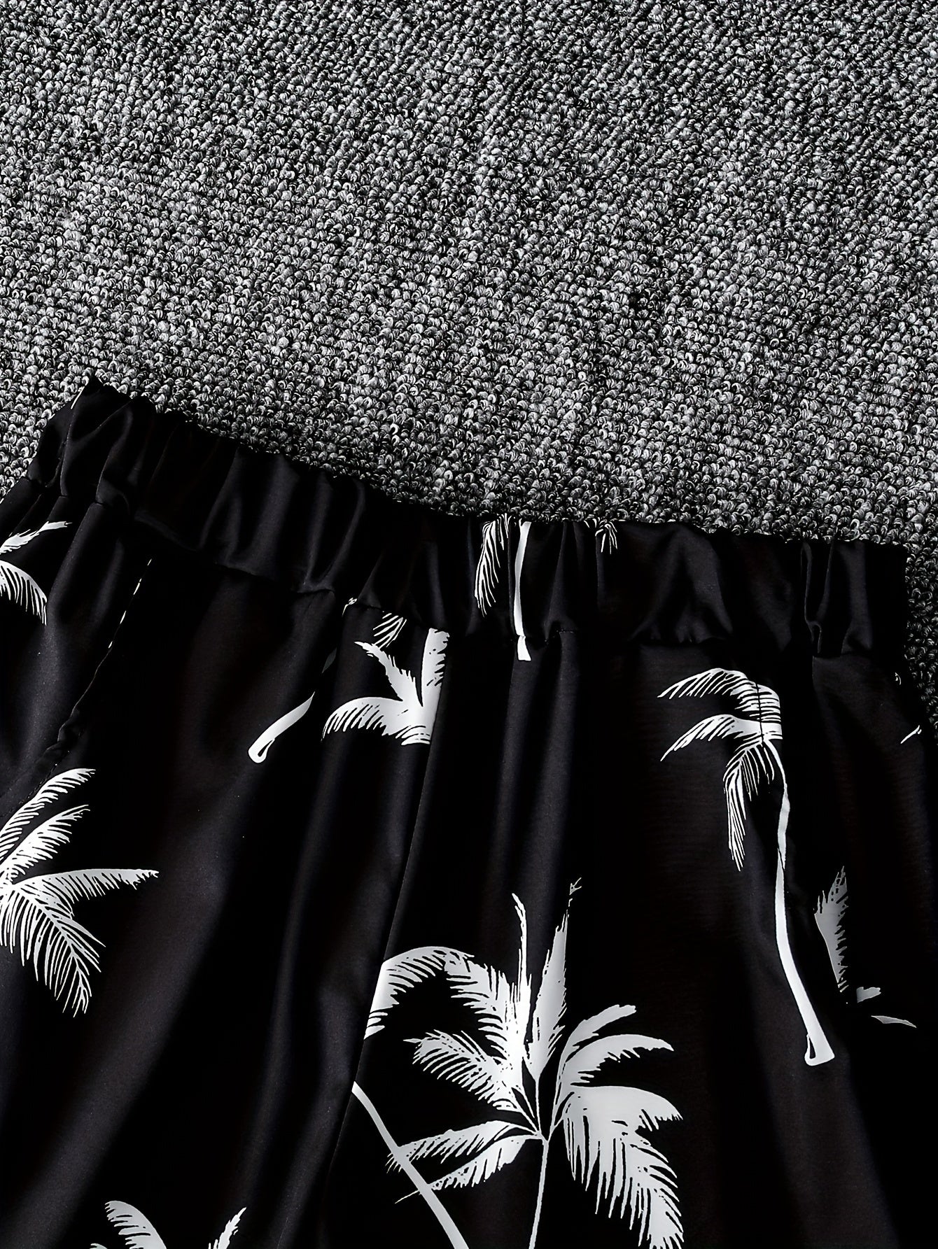 Boys Summer Cotton Tree Graphic Print Short Sleeve Shirt and Shorts Set