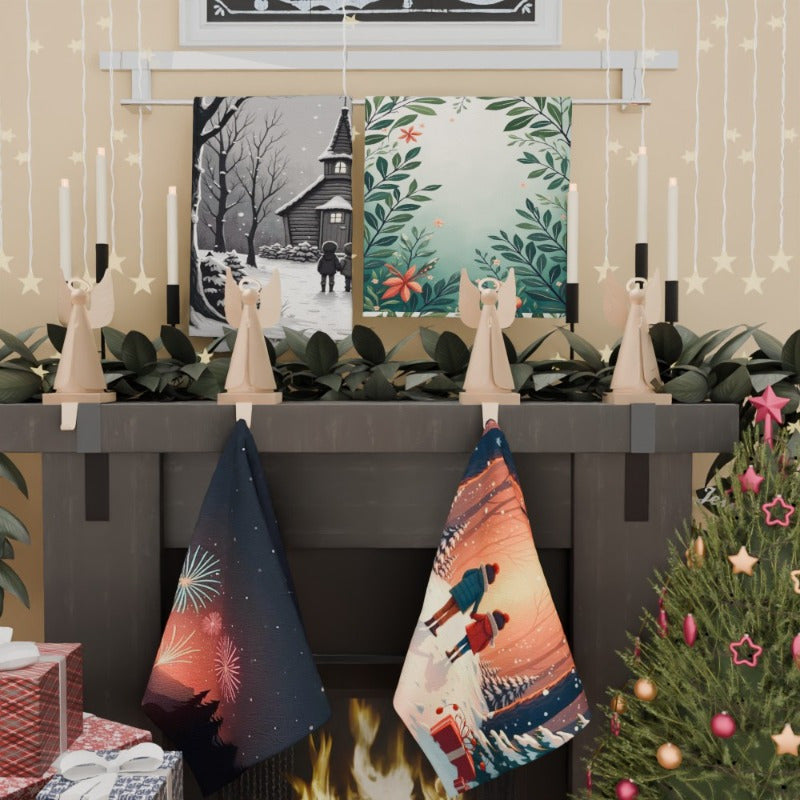 Winter Christmas Kitchen Decor Set of 4 Ornaments 45.72x66.04cm