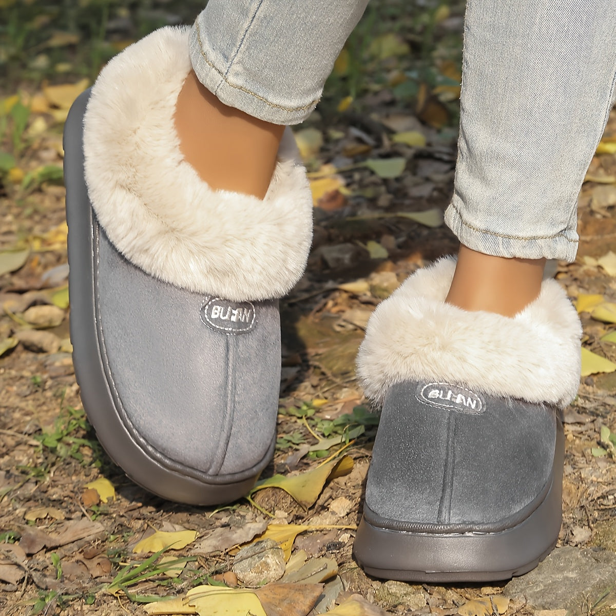 Unisex Winter Short Boots Thick Sole Anti-slip Warm Cold-proof Indoor Outdoor