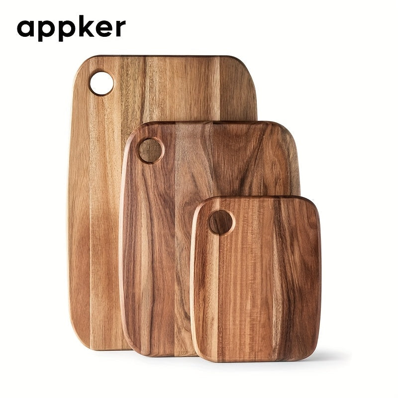 Набор разделочных досок из акациевой древесины, 3 предмета, большие, прочные кухонные доски для нарезки