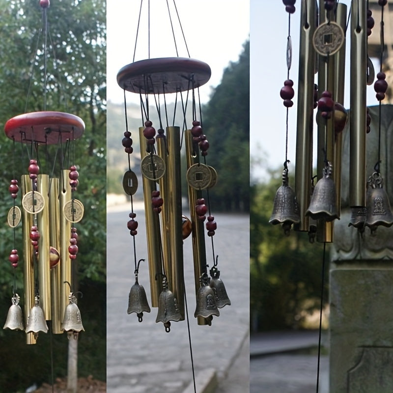 Copper Bell Wind Chime for Home Decor Metal Outdoor Indoor Garden Patio