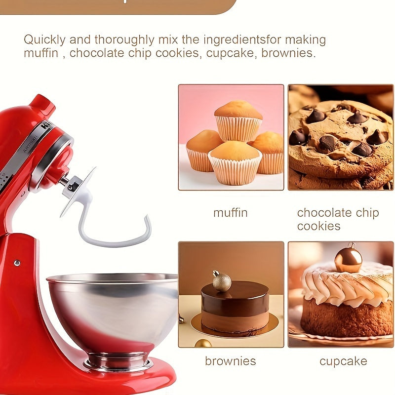 4.5 Quart Wire Whip and Beater Set for Tilt-Head Stand Mixers with Flat Coated Paddle and Silicone Edges