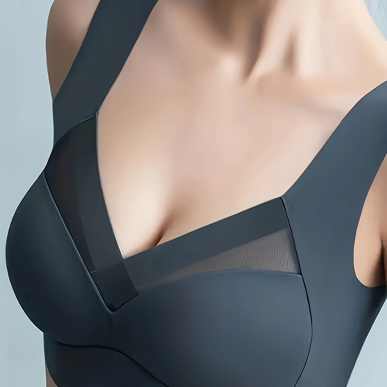 Adult Women's Bralette with Full Coverage and High Support Polyamide Mesh Fabric