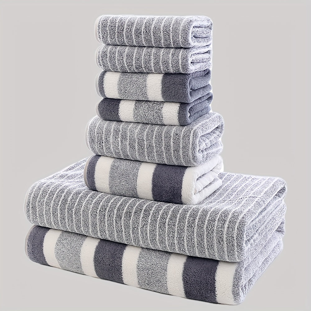 Set of 8 Ultra-Soft Absorbent Towels for Spa Hotel Steam Baths and Foot Therapy