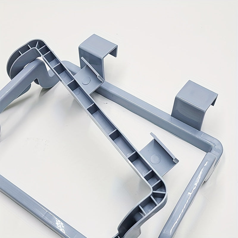 Organizador de bolsas de plástico con gancho para puerta de armario azul, solución de almacenamiento