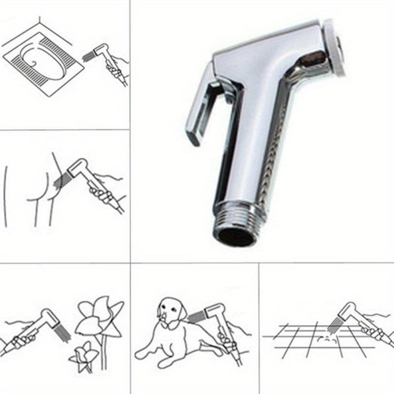 Durable ABS Handheld Bidet Sprayer with Nozzle for Bathroom Toilets
