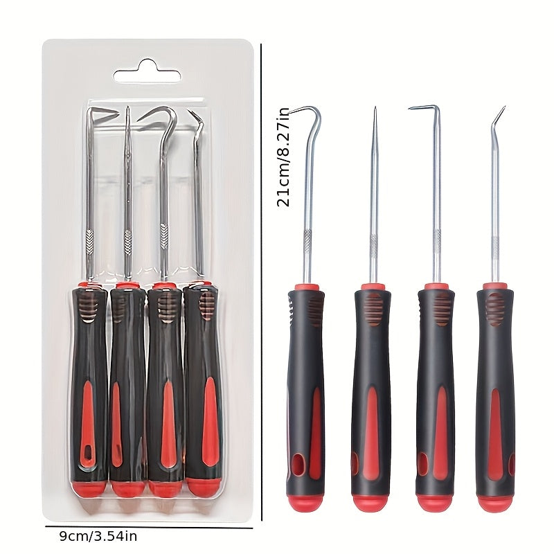 Set of 4 Automotive Electronic Maintenance Tools Precision Pick Hook Scraper Non-Slip