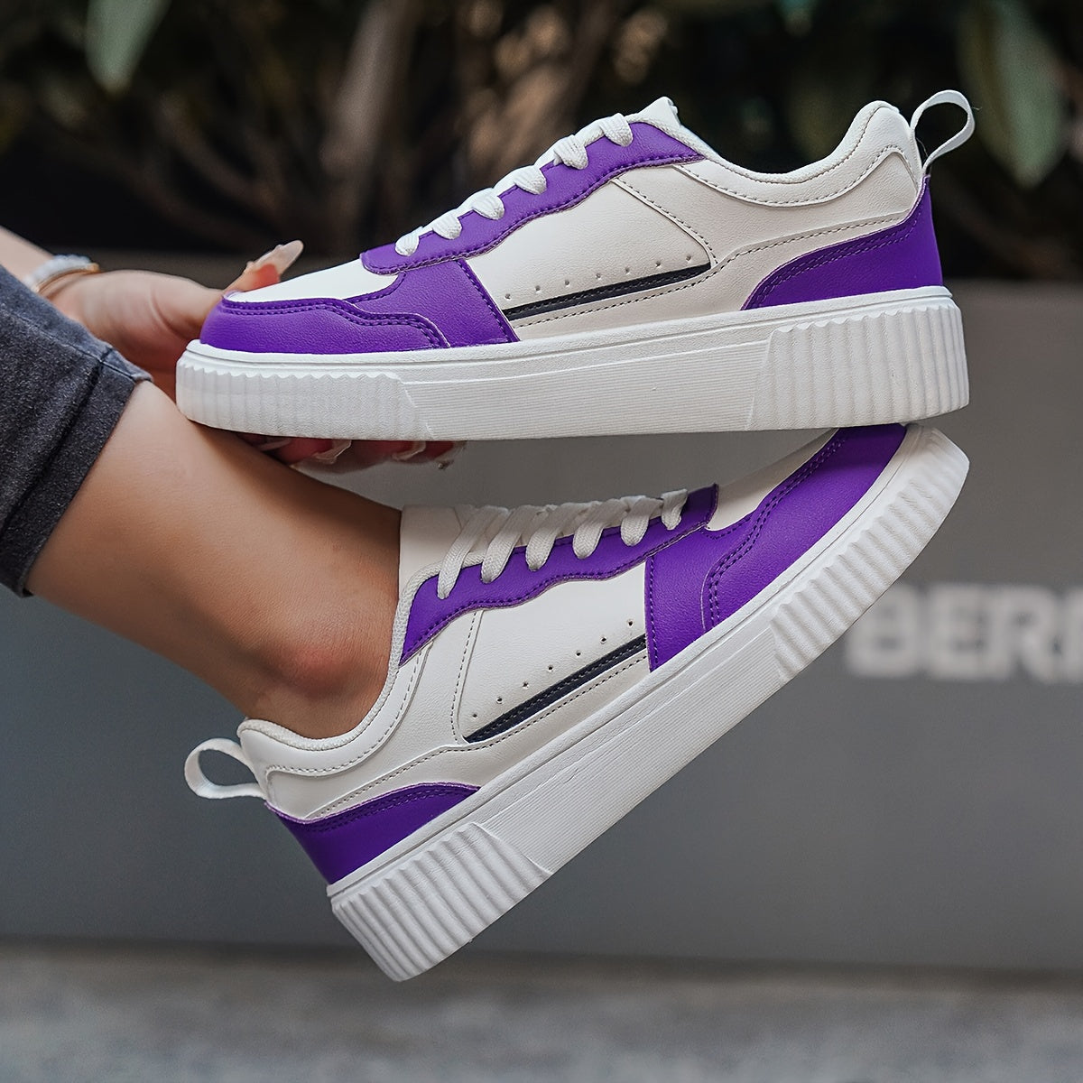 Pink White Color-Block Casual Sneakers for Women Low-Top Running Shoes