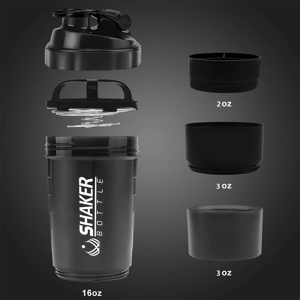 Portable Protein Shaker Cup Made from Durable PP Material for Gym and Outdoor Fitness