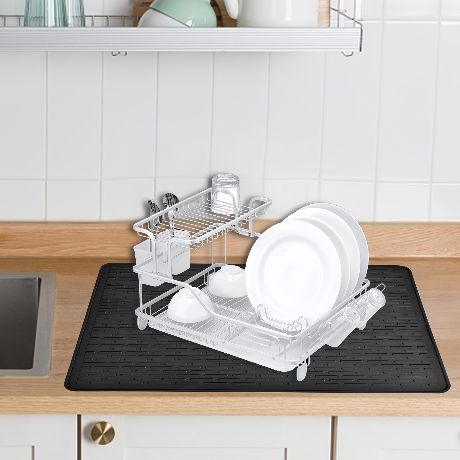 Extra Large Silicone Stove Top Protector Mat Heat-Resistant Waterproof Non-Slip Black Kitchen Cover