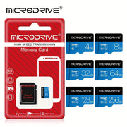 Blue Class 10 U3 MicroSD Card 32GB 64GB 128GB 256GB with SD Adapter