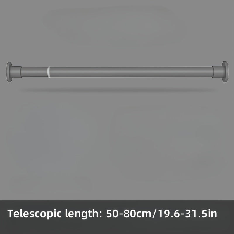 Barra de cortina telescópica de metal ajustable con tensión de resorte, diseño sin taladro para ducha y ventana