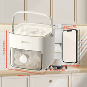 Ручной ледогенератор с двойным слоем, вмещающий 48 кубиков, портативный для домашнего использования