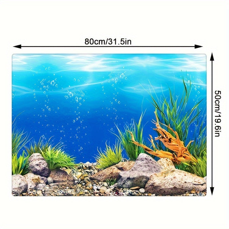 Double-Sided Aquarium Background Paper for Fish Tank Decor Waterproof HD Painting