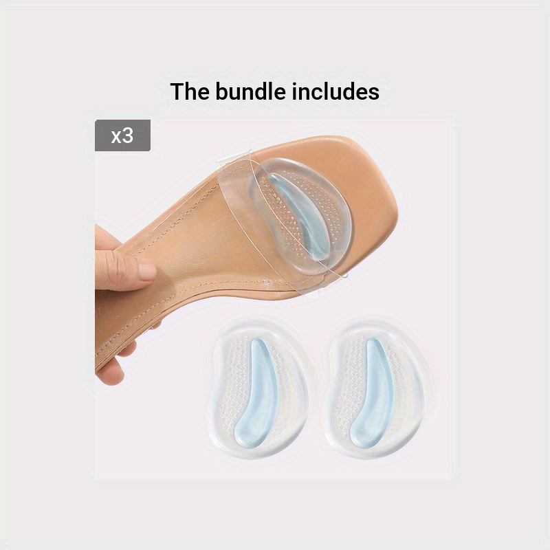 Women's Silicone Invisible Half Size Pads for Forefoot Comfort