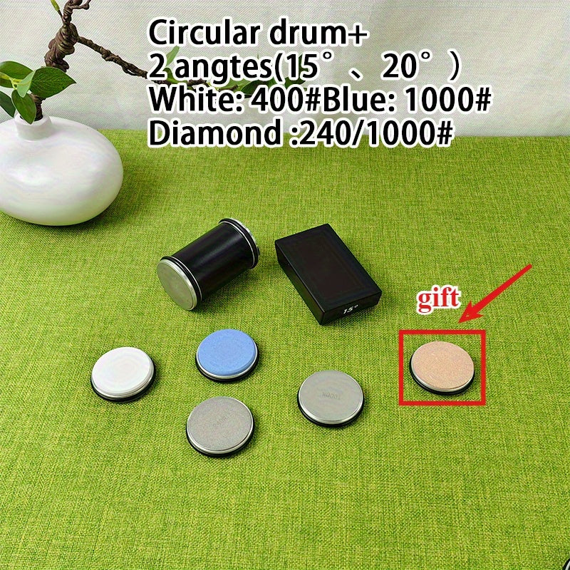 Комплект точильных роликов с двумя точками для заточки роликов с прямым краем, для кемпинга на открытом воздухе, промышленный алмазный нож