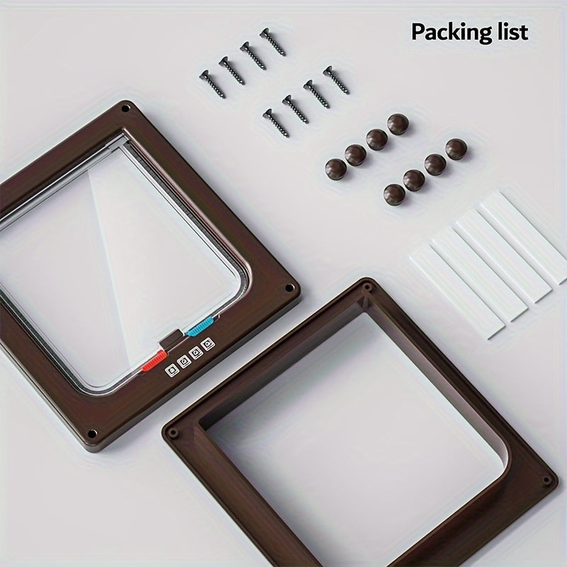 Two-Way Pet Door for Cats and Dogs ABS Secure and Convenient Access