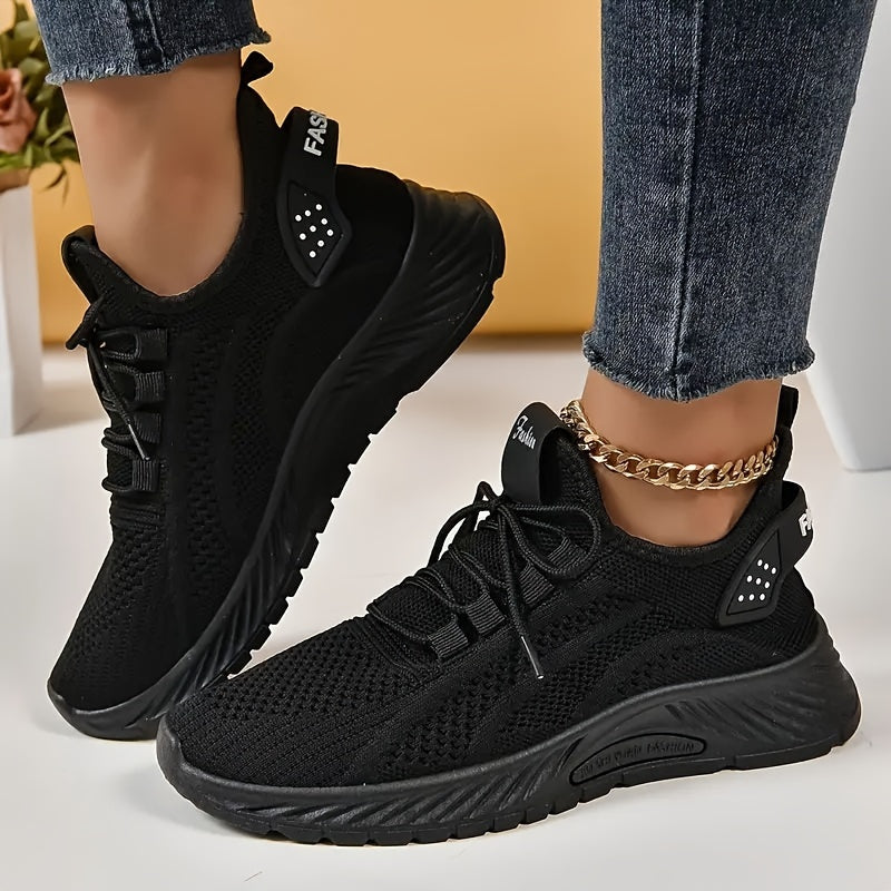 Women's Lightweight Knitted Breathable Running Sneakers Plus Size