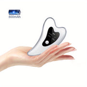 Masajeador facial eléctrico Gua Sha con calor, vibración y modo múltiple, recargable