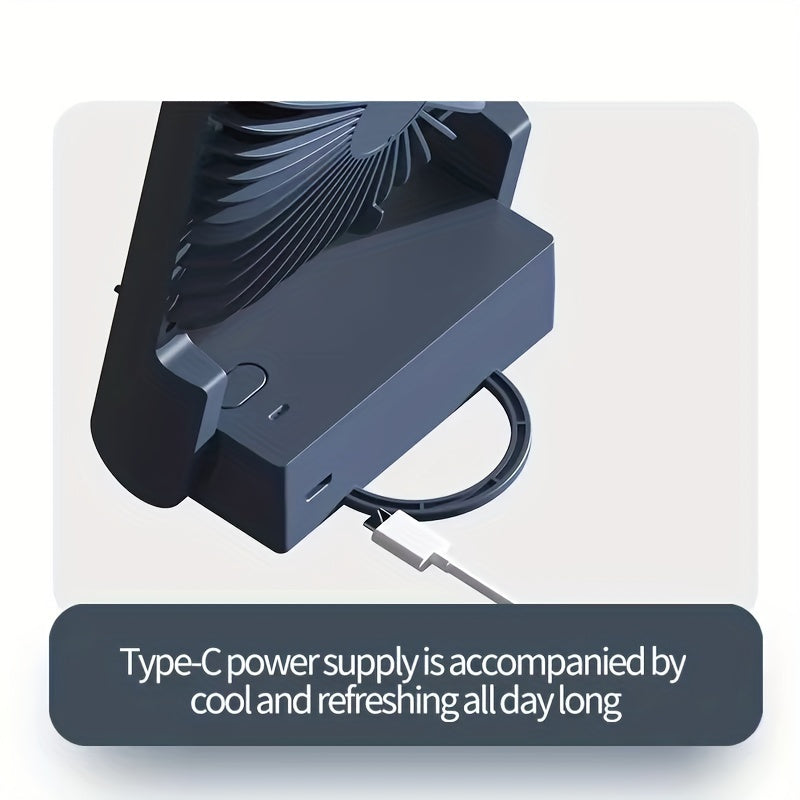 Foldable Portable Desk Fan Quiet USB Charging for Home Office Dorm