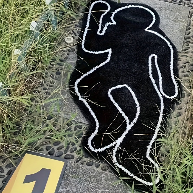 Humorous Cartoon Black Man Carpet Soft Washable Non-Slip Rug for Living Bedroom Kitchen