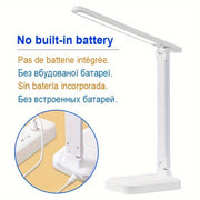 LED Desk Lamp with Touch Control Eye-Care Technology USB Powered for Reading Home Office White