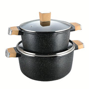 Juego de utensilios de cocina de 16 piezas, ollas antiadherentes, olla de hierro fundido, freidora de aceite, olla para guisos y fideos