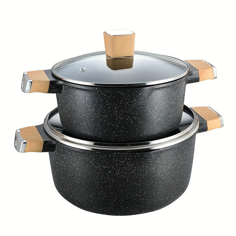 Juego de utensilios de cocina de 16 piezas, ollas antiadherentes, olla de hierro fundido, freidora de aceite, olla para guisos y fideos